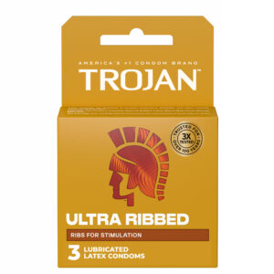 Trojan Ultra Ribbed 3 Count Condoms