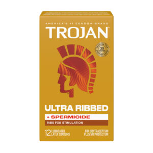 Trojan Ultra Ribbed Armor (Spermicidal) 12 Count Condoms