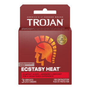 Trojan Ecstasy Heat 3 Count Condoms