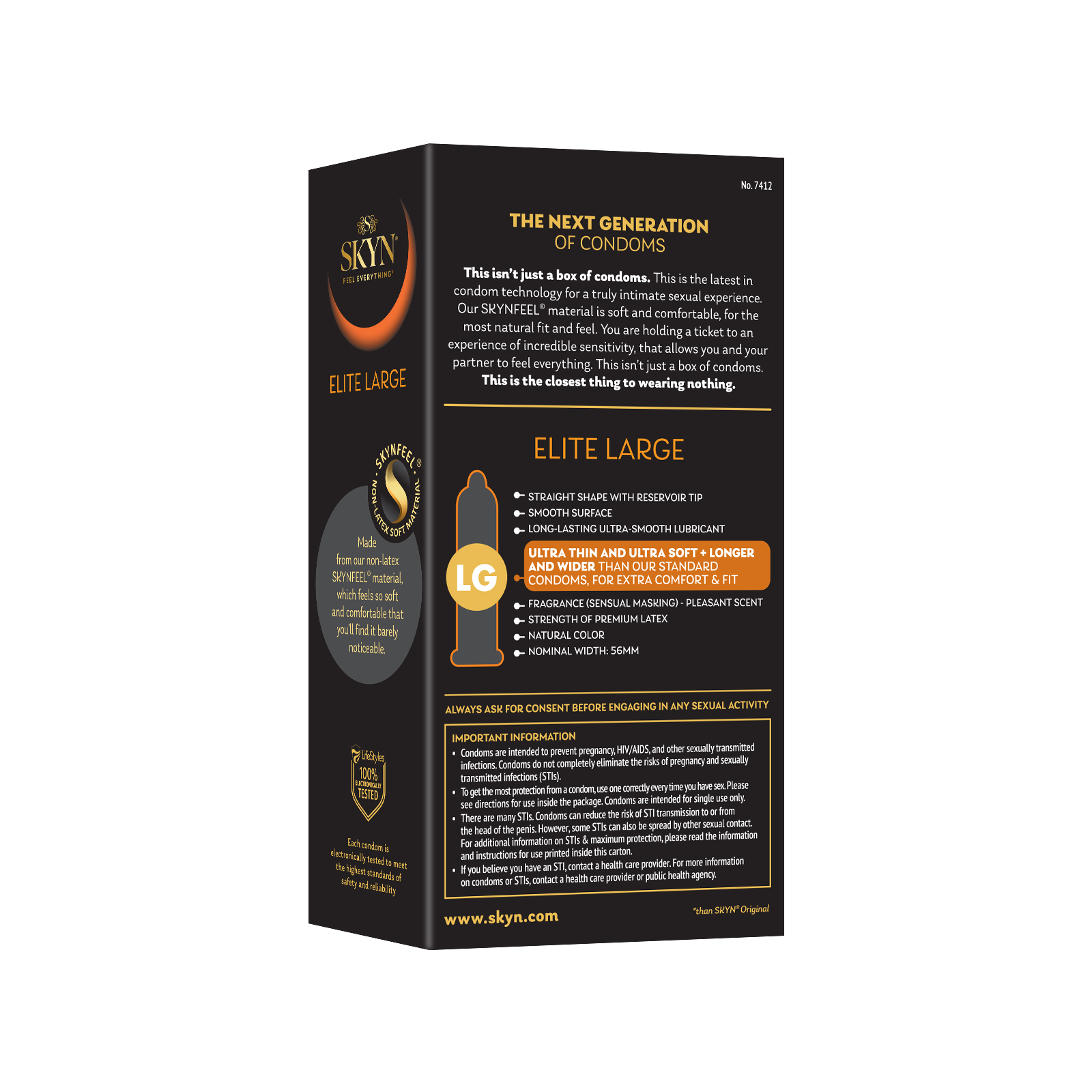 SKYN Elite Large 12 Count Condoms Paradise Marketing