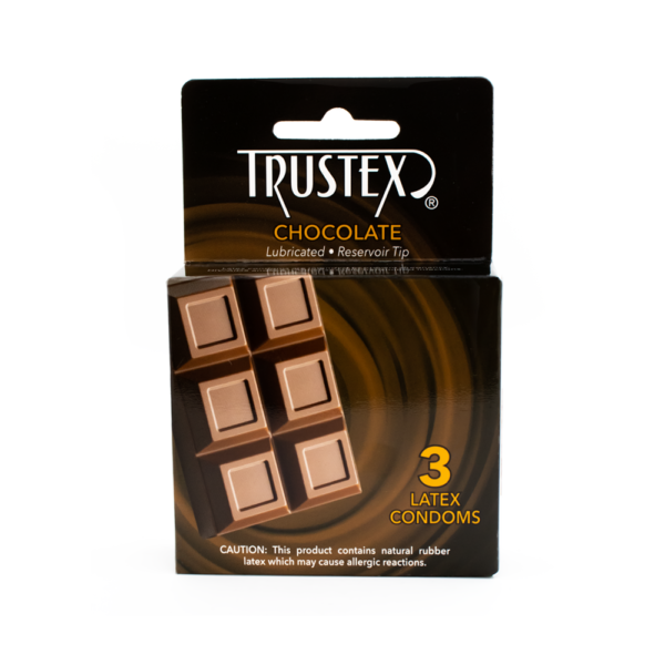 Trustex Chocolate 3-count - front