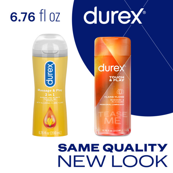 durex massage and play 2-in-1 massage gel and personal lubricant Durex 2 in 1 Massage Gel & Personal Lubricant, Ylang Ylang, 6.76 fl oz