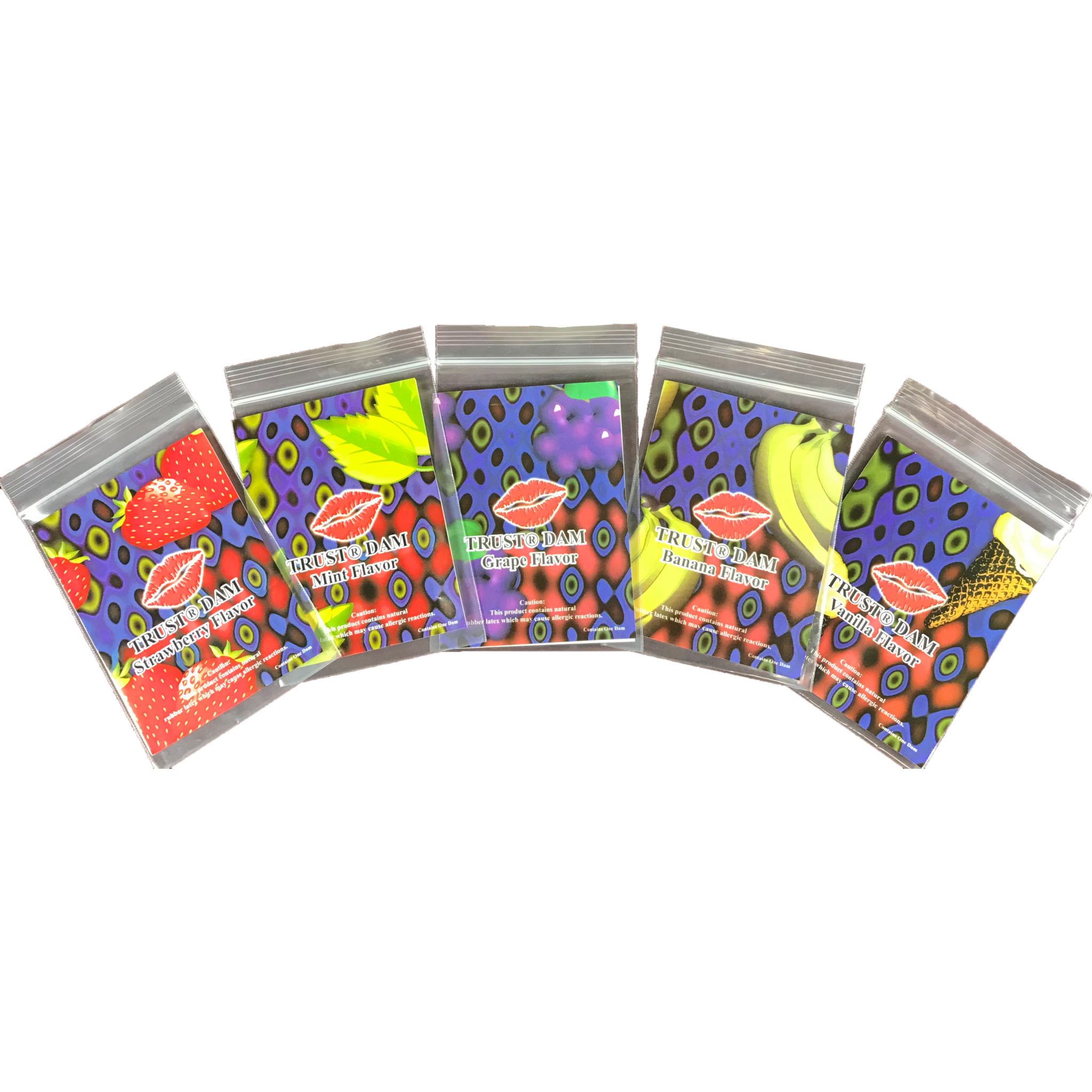 Trust Dental Dam Assorted Flavors 5pc Paradise Marketing