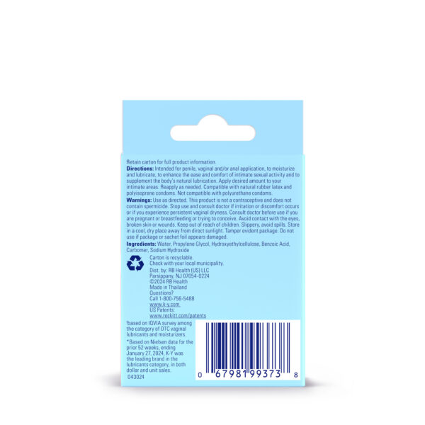 K-Y Jelly Sachet 3pk - Paradise Marketing