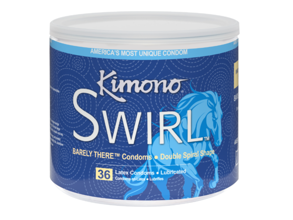 New Bowls - Kimono Swirl - Double Spiral Shape Condoms 36ct